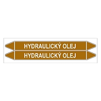 Značení potrubí, hydraulický olej,2 ks, 450 × 52 mm